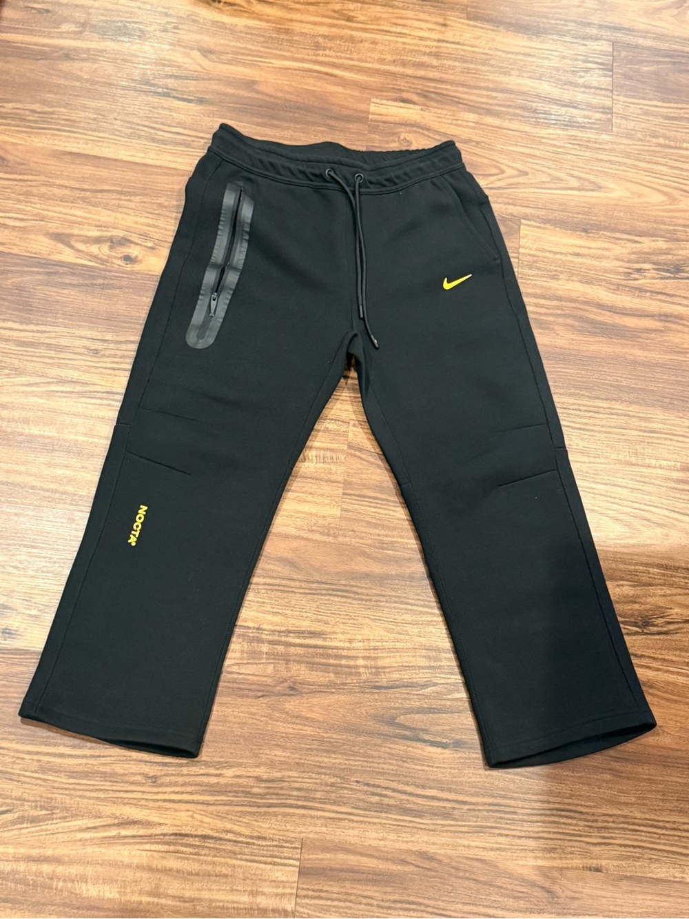 Nike Nocta Tech Fleece Open Hem Black Sweatpants Joggers Pants Size M